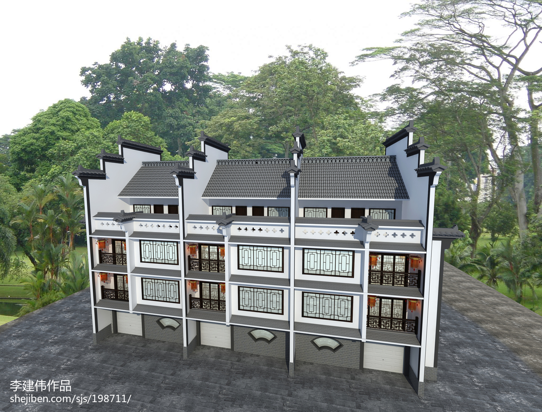 一套中式徽派建筑_2393621 &ndash; 設(shè)計(jì)本裝修效果圖